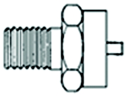 1/4" Male Pipe Thread x 1" - 20 Female Throwaway Cylinder Thread