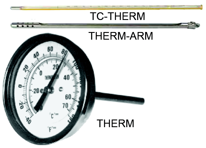 6" Stem Tank Thermometer