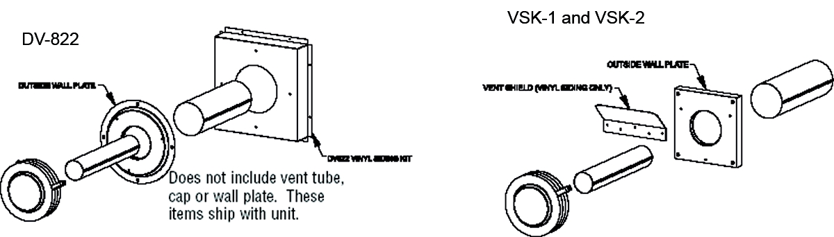 VSK-1-1 VINYL SIDING VENT KIT (DV210,DV215)