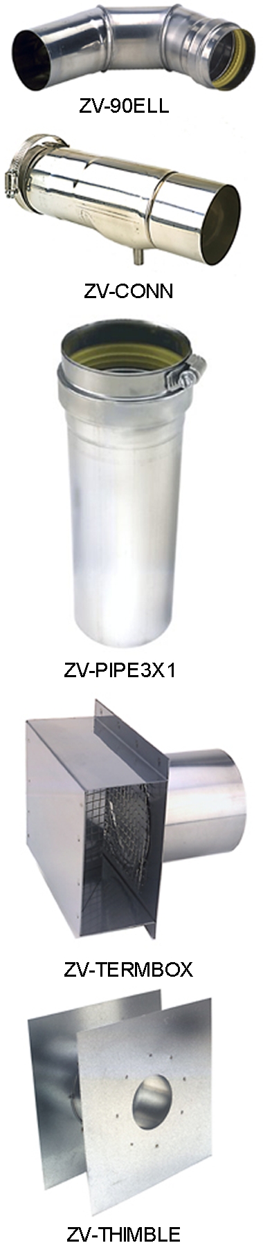 4" Z-Vent II Wall Thimble- Adjustable 4-7"